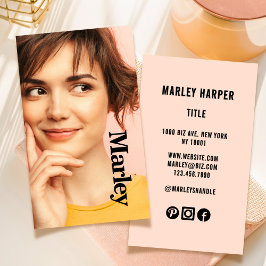 ミニマリストフォトフルフォトシンプルおもしろいシックかわいい 名刺