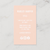 ミニマリストフォトフルフォトシンプルおもしろいシックかわいい 名刺 (裏面)