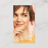 ミニマリストフォトフルフォトシンプルおもしろいシックかわいい 名刺 (正面)