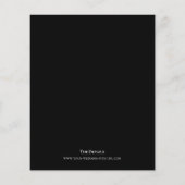 ミニマリストフォトブラックBUDGET結婚式招待状 (裏面)