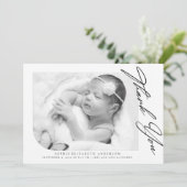 ミニマリストフォトベビーありがとう  サンキューカード (スタンド正面)