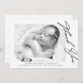 ミニマリストフォトベビーありがとう  サンキューカード (正面/裏面)