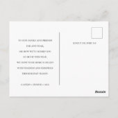 ミニマリストフォトホリデーポストカード ポストカード (裏面)