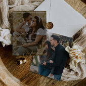 ミニマリストフォトモノグラム結婚式招待状 招待状