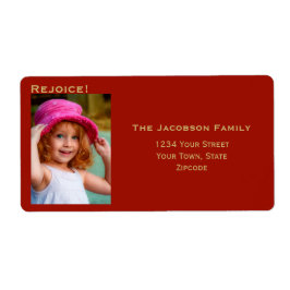 ミニマリストフォトラージレッドホリデイ差出人住所 ラベル