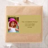 ミニマリストフォトラージ金ゴールド休日差出人住所 ラベル (インサイチュ)