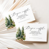 ミニマリストフォレストおむつラッフルチケット エンクロージャーカード