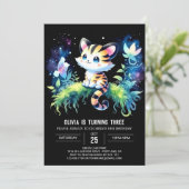 ミニマリストフォレストタイガー誕生日 招待状 (スタンド正面)