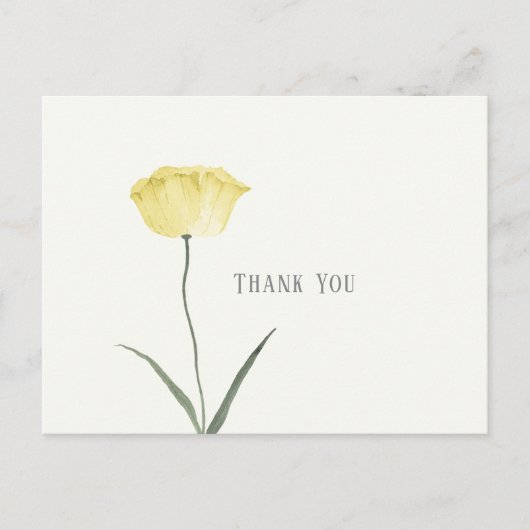 ミニマリストフラワーバターナッツありがとう ポストカード (正面)