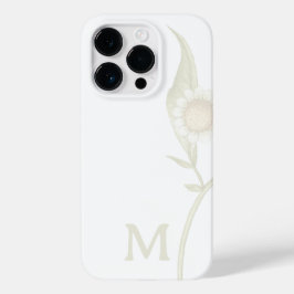 ミニマリストフラワーモノグラム ホワイト Case-Mate iPhone 14 PROケース