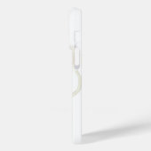 ミニマリストフラワーモノグラム ホワイト Case-Mate iPhoneケース (裏面 / 左)