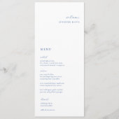 ミニマリストフランスのブルーフローラ座席表メニュー メニュー (正面)