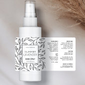 ミニマリストフローラルームスプレーボトルラベル ラベル