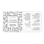 ミニマリストフローラルームスプレーボトルラベル ラベル (正面)