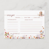 ミニマリストブックス&バタフライブライダルシャワーレシピ エンクロージャーカード (正面)