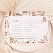 ミニマリストブックス&バタフライブライダルシャワーレシピ エンクロージャーカード