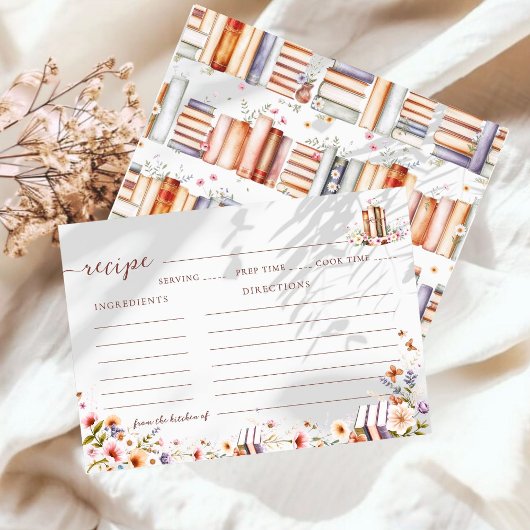 ミニマリストブックス&バタフライブライダルシャワーレシピ エンクロージャーカード