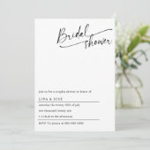 ミニマリストブライダルシャワーシンプルブライダルシャワー 招待状 (スタンド正面)