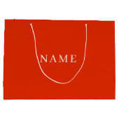 ミニマリストブライトフェラーリレッド ラージペーパーバッグ (裏面)