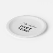 ミニマリストブライド族バチェロレッテ名 ペーパープレート (アングル)