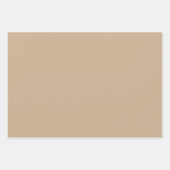 ミニマリストブラウンクラフト白黒無地のカラー ラッピングペーパーシート (正面)