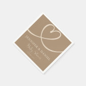 ミニマリストブラウンタンエレガントオ赤ちゃんシャワー スタンダードカクテルナプキン (角)