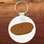 ミニマリストブラウンベレフランスのットハット キーホルダー (正面)