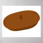 ミニマリストブラウンベレフランスのットハット ポスター (正面)