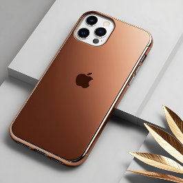 ミニマリストブラウンレザールックアイフォンケース iPhone 15 PROケース