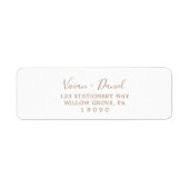 ミニマリストブラウン差出人住所ラベル ラベル (正面)