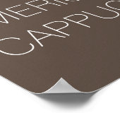 ミニマリストブラウン&ホワイトコーヒータイププリント ポスター (角)