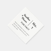 ミニマリストブラシのカップルおもしろい結婚ファクト スタンダードカクテルナプキン (角)