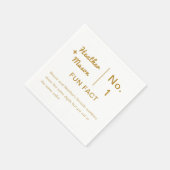 ミニマリストブラシのカップルおもしろい結婚ファクト スタンダードカクテルナプキン (角)