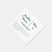 ミニマリストブラシのカップルおもしろい結婚ファクト スタンダードカクテルナプキン (角)