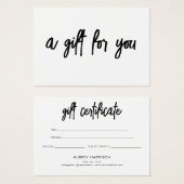 ミニマリストブラシスクリプトホワイト (正面&裏面)