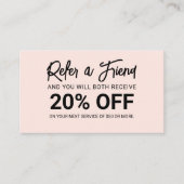 ミニマリストブラシスクリプト赤面ピンク紹介 紹介カード (正面)