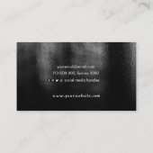 ミニマリストブラックおよび金ゴールドテクスチャ名刺 名刺 (裏面)