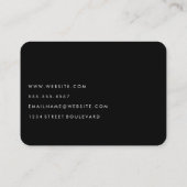 ミニマリストブラックとタン 名刺 (裏面)