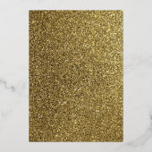 ミニマリストブラックと金ゴールド結婚ズフォイル招待状 箔招待状 (裏面)