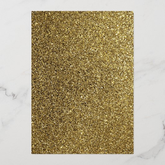 ミニマリストブラックと金ゴールド結婚ズフォイル招待状 箔招待状 (裏面)