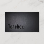 ミニマリストブラックはっきりした先生 名刺 (正面)