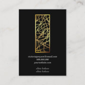 ミニマリストブラックアンド金ゴールドジュエリー 名刺 (裏面)
