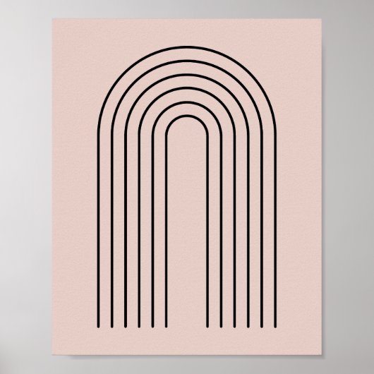 ミニマリストブラックアーチデザイン ポスター (正面)