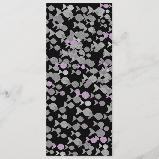 ミニマリストブラックエレガントなウェディングディナー メニュー (裏面)