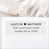 ミニマリストブラックオングレーカップル差出人住所 ラベル (インサイチュ)