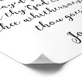 ミニマリストブラッククリスチャン引用文 ポスター (角)