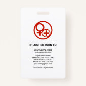 ミニマリストブラックグランジ写真テンプレート医療 バッジ (裏面)