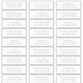 ミニマリストブラックゲスト住所 シール (正面)