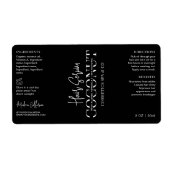 ミニマリストブラックコスメティックドロッパーボトル製品 ラベル (正面)