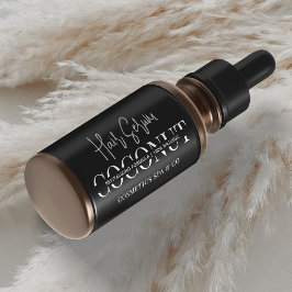 ミニマリストブラックコスメティックドロッパーボトル製品 ラベル